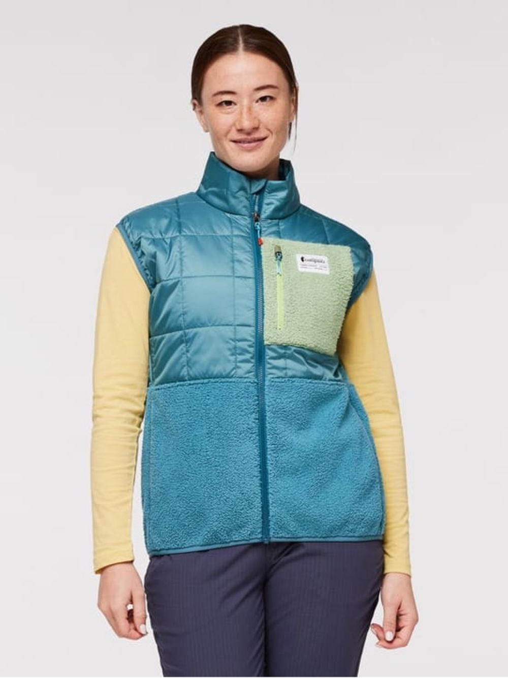 Cotopaxi hybrid Trico Teal Puffer & Fleece Vest